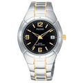 Pulsar Men's Sport Collection Two Tone Black Dial Watch